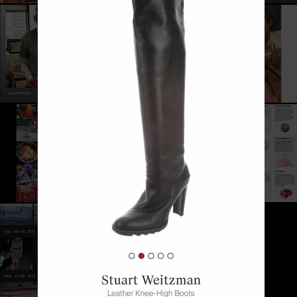 Stuart Weitzman Knee High Leather Boots 6.5